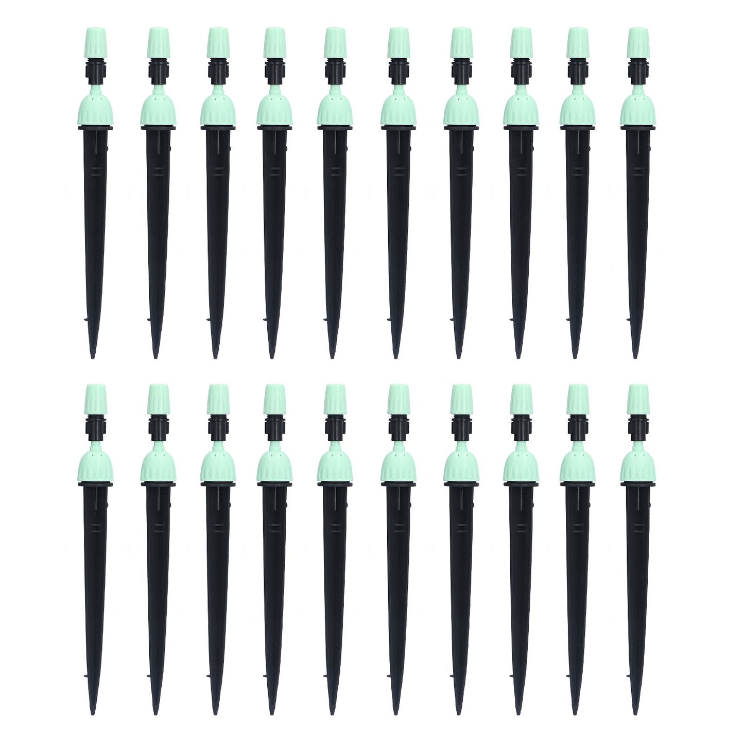 20 Set Multifunctional Spray Dripper Adjustable Irrigation Atomizing Sprinklers Drip Irrigation SystemCyan
