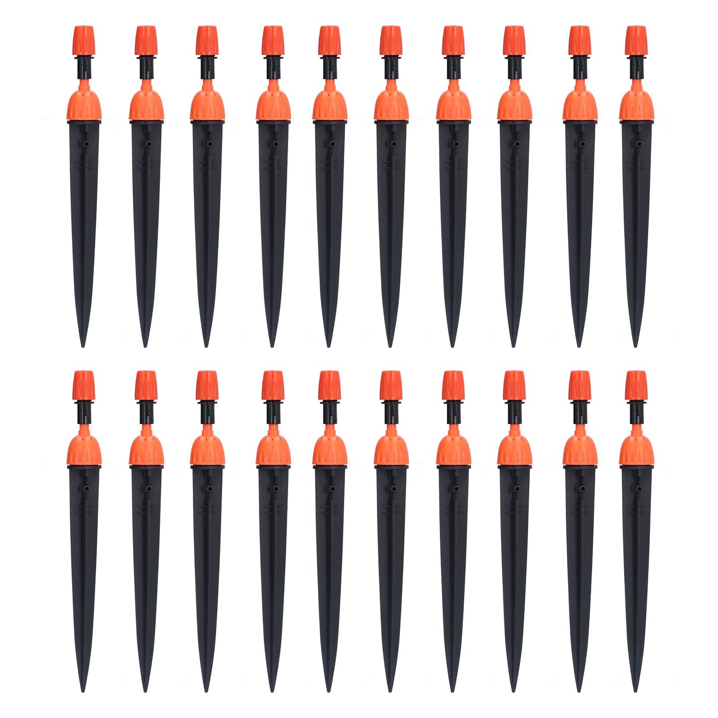 20 Set Multifunctional Spray Dripper Adjustable Irrigation Atomizing Sprinklers Drip Irrigation SystemOrange