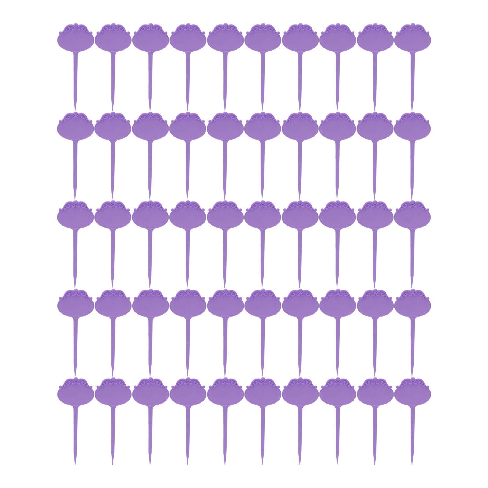 50Pcs Plant Labels Waterproof Flower Markers Plant Tag for Garden Nursery Flowers PottedPurple