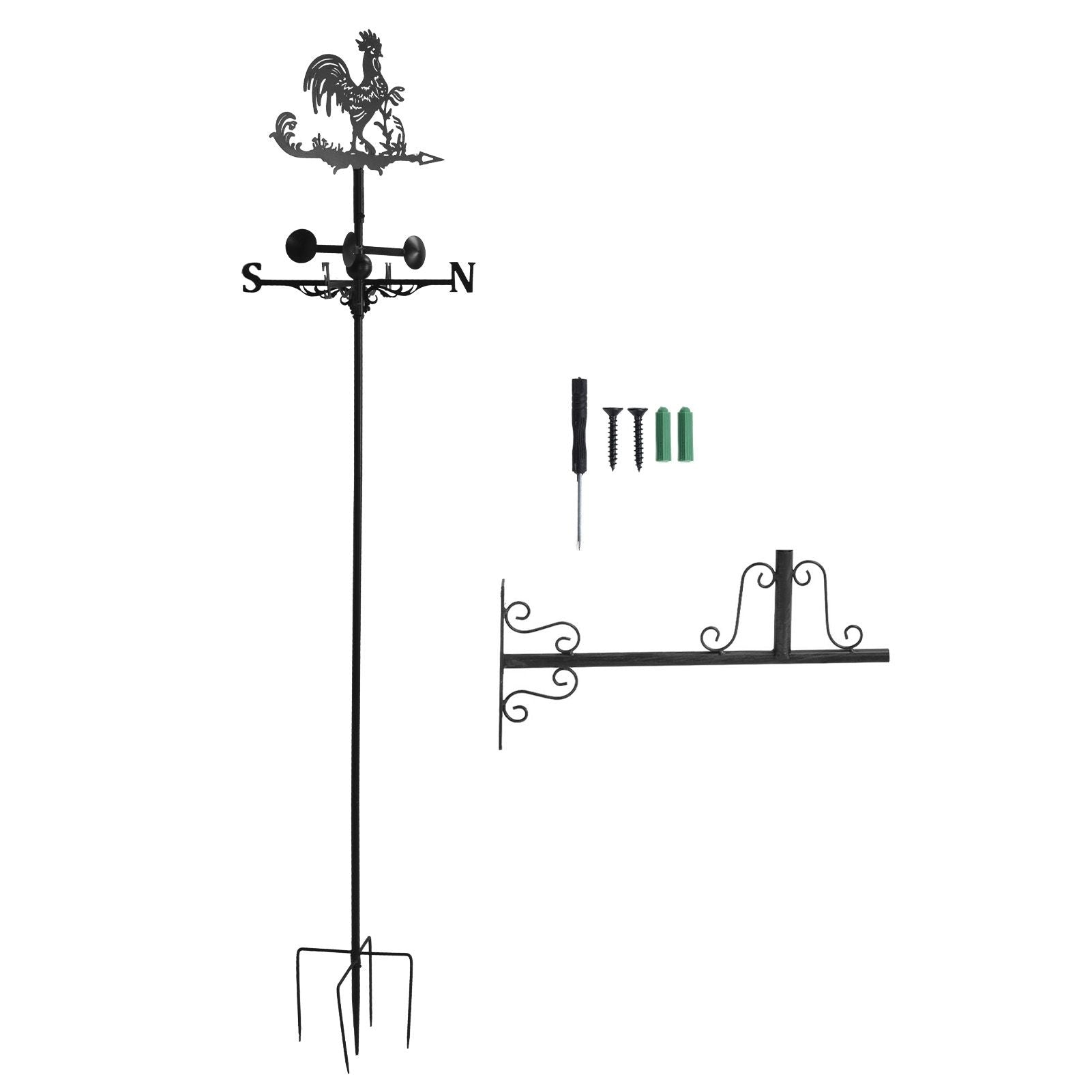 Lawn Direction Mark Garden Wrought Iron Direction Mark for Outdoor Decoration