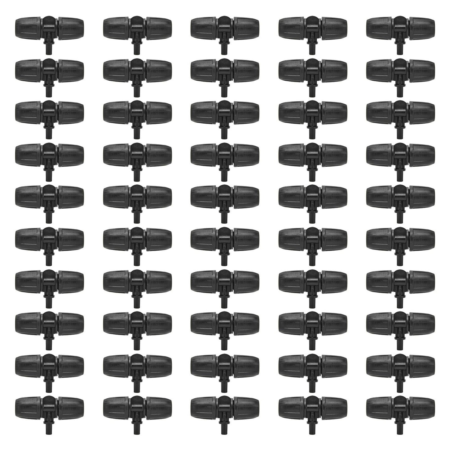50pcs 8/12mm Hose Tee Fitting Tube Tee Connector Accessory for Garden Drip Irrigation Watering System