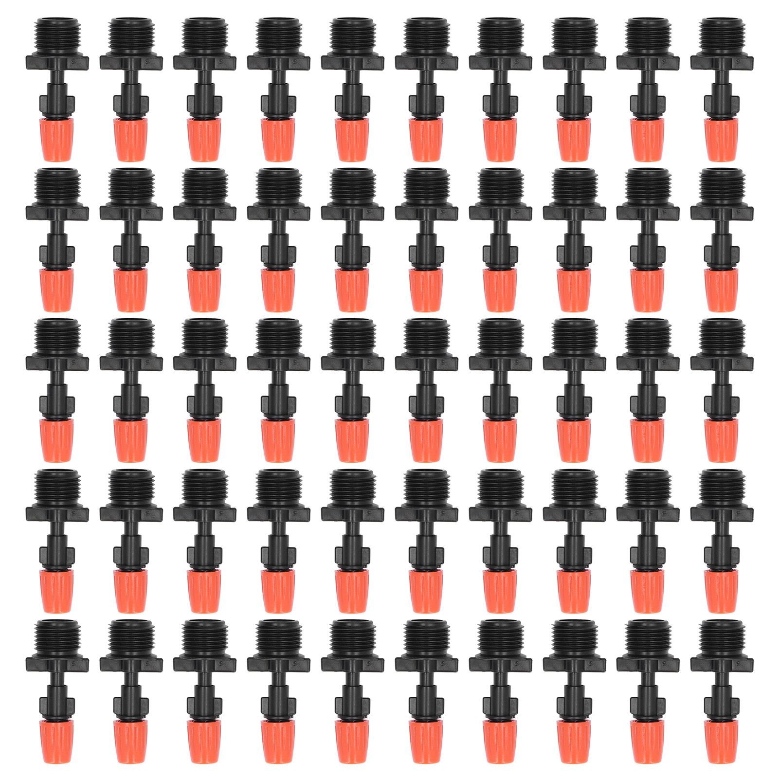 50pcs G1/2 Male Thread Misting Spray Nozzle Adjustable Water Spray Head Atomizing Nozzle for Garden Irrigation