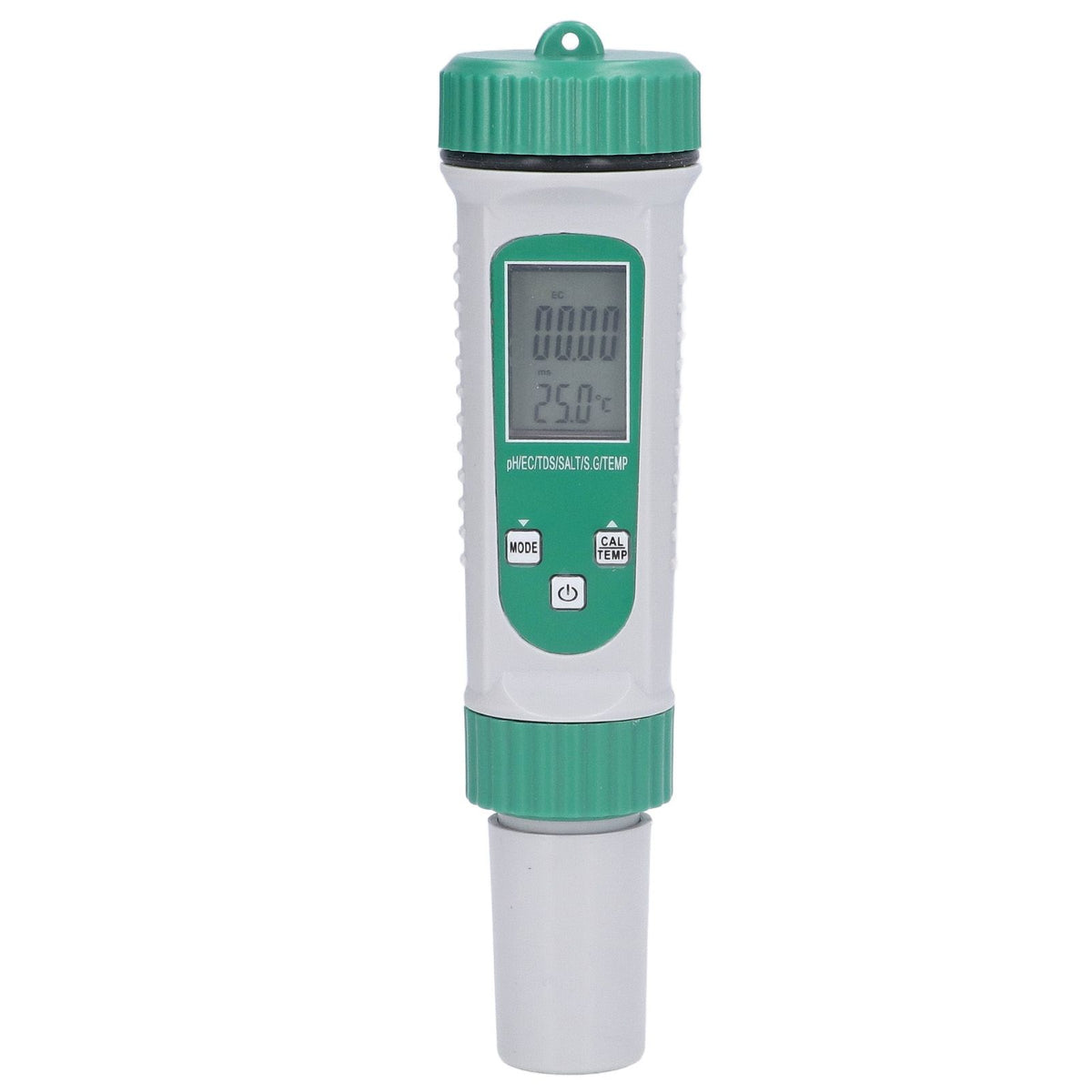 6 in 1 Water Quality Tester PH EC TDS SALT S.G Temperature LCD Screen White Backlight High Accuracy