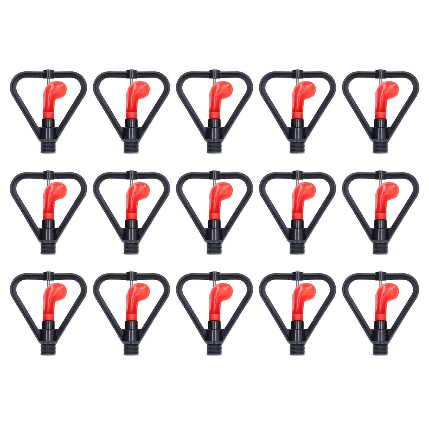 15pcs G1/2in Male Thread Water Sprinkler Rotating Automatic Water Spray Misting Nozzle for Yard Garden Irrigation System