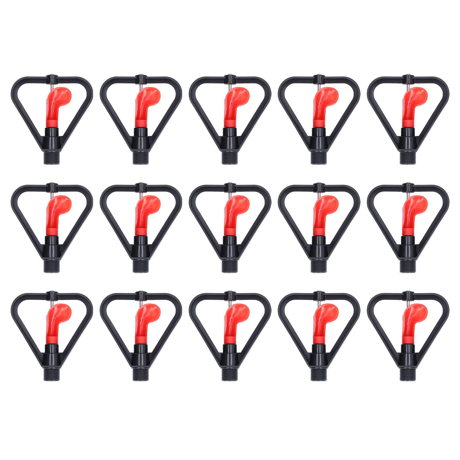 15pcs G1/2in Male Thread Water Sprinkler Rotating Automatic Water Spray Misting Nozzle for Yard Garden Irrigation System