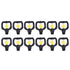 12pcs Rotating Irrigation Sprinkler Plastic Spray Nozzle with G1/2 Male Thread for Garden Yard Lawn
