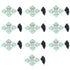 10 Set Cross Misting Spray Nozzle with 4/7mm Joint Micro Irrigation Head for Farmland Garden Sprinklers