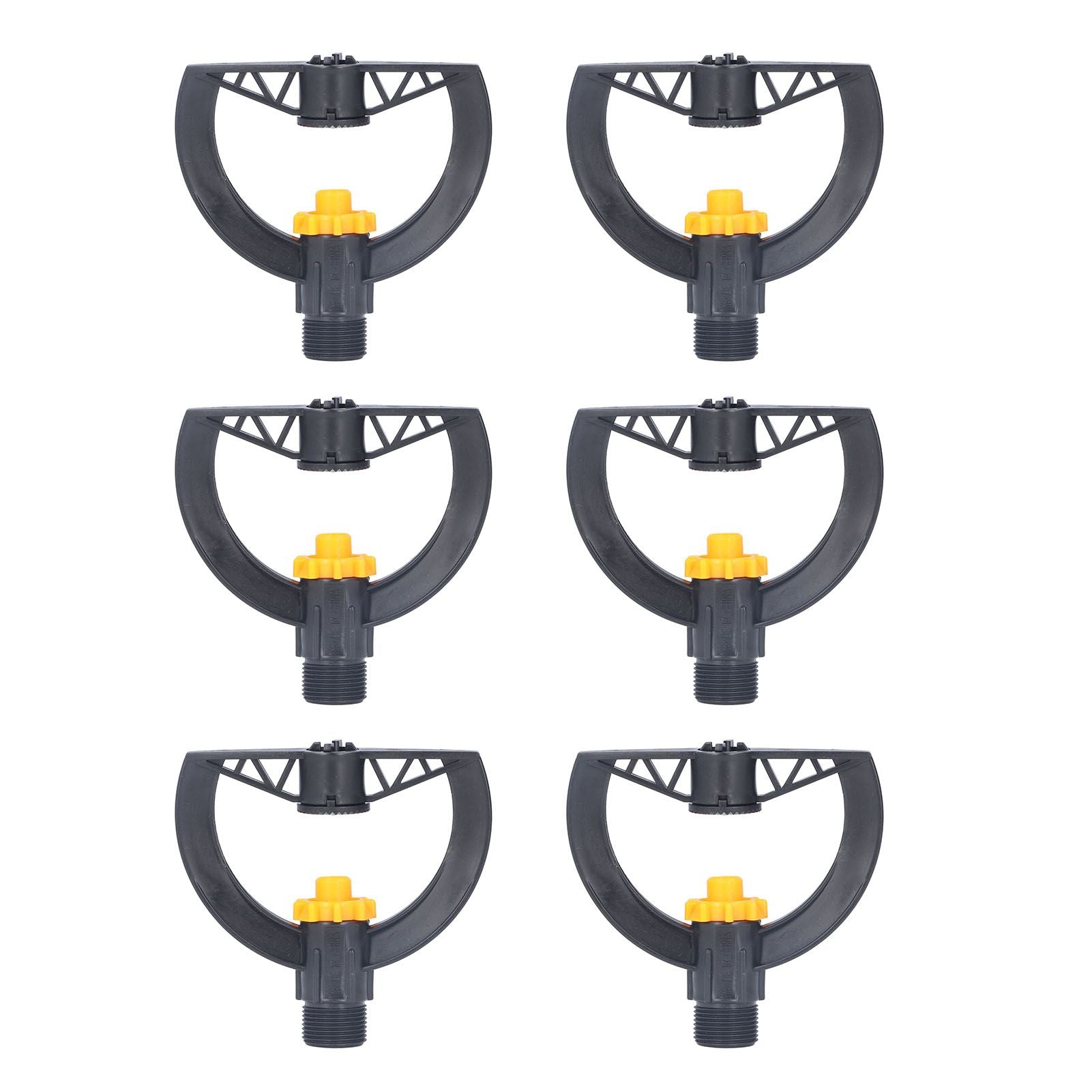 6pcs Irrigation Sprinkler Nozzle G3/4 Male Thread Plastic Black for Agricultural Base Greenhouse
