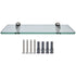 Bathroom Glass Shelf WallMounted Zinc Alloy Storage Rack Bathroom Accessory for Home
