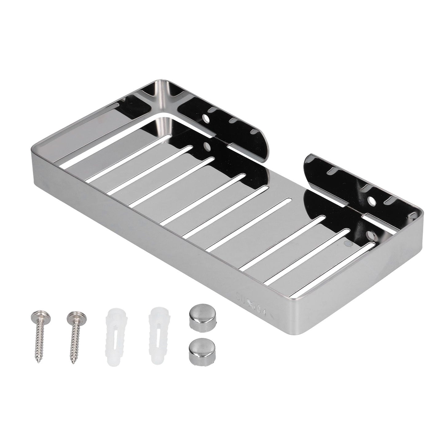 Soap Dish Shelf 304 Stainless Steel Bathroom Hollow Self Draining Wall Mounted Soap Box