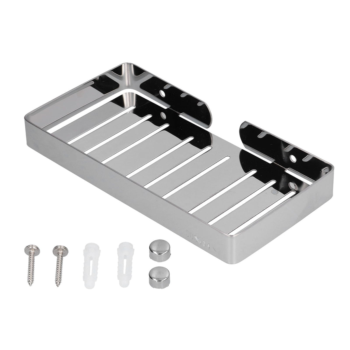 Soap Dish Shelf 304 Stainless Steel Bathroom Hollow Self Draining Wall Mounted Soap Box