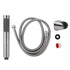 3Pcs/Set Stainless Steel Hand Shower Brushed Round Single Shower Head with Hose Fixed Holder