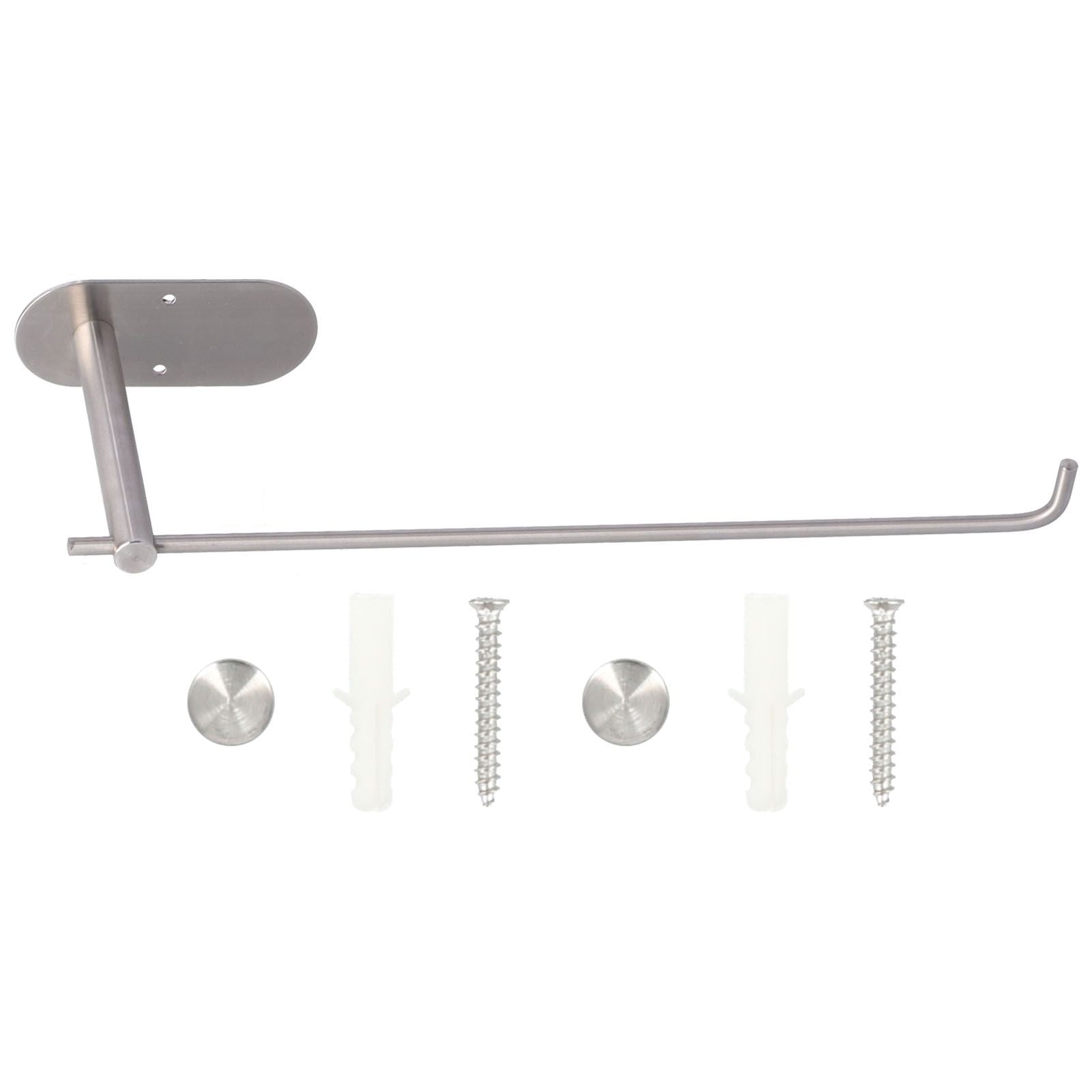 Plastic Wrap Rack Stainless Steel Wall Mounted Paper Towel Rack Paper Roll Holder for Kitchen Bathroom