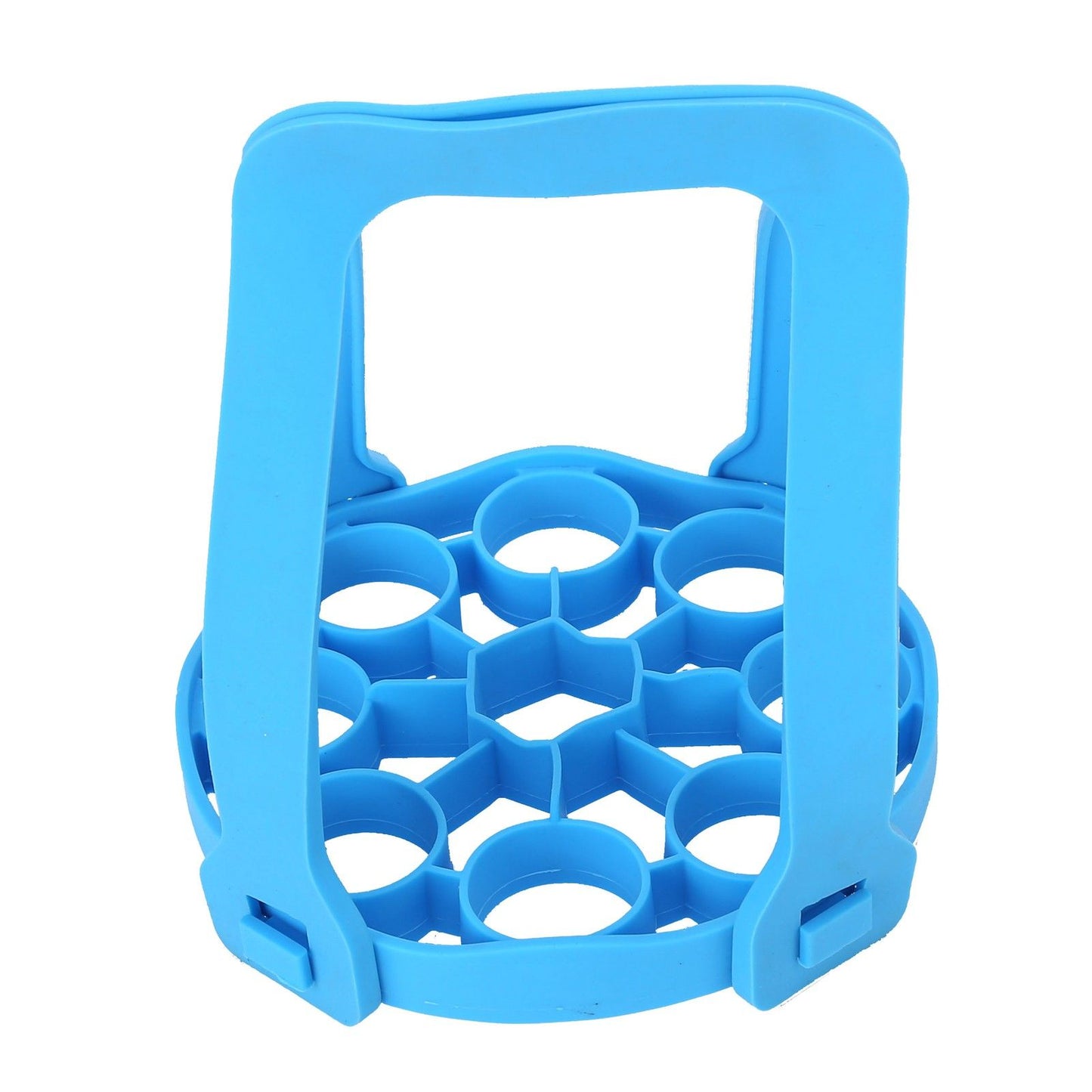 9Hole Silicone Egg Steamer Rack AntiScalding Pressure Cooker Sling Heat Insulation Pad(Blue )