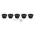 5Pcs 50ml Coffee Capsule Reusable Coffee Filter Cup with Spoon for DOLCE GUSTO Coffee MachineBlack