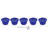 5Pcs 50ml Coffee Capsule Reusable Coffee Filter Cup with Spoon for DOLCE GUSTO Coffee MachineRoyal Blue