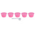 5Pcs 50ml Coffee Capsule Reusable Coffee Filter Cup with Spoon for DOLCE GUSTO Coffee MachinePink