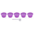 5Pcs 50ml Coffee Capsule Reusable Coffee Filter Cup with Spoon for DOLCE GUSTO Coffee MachinePurple