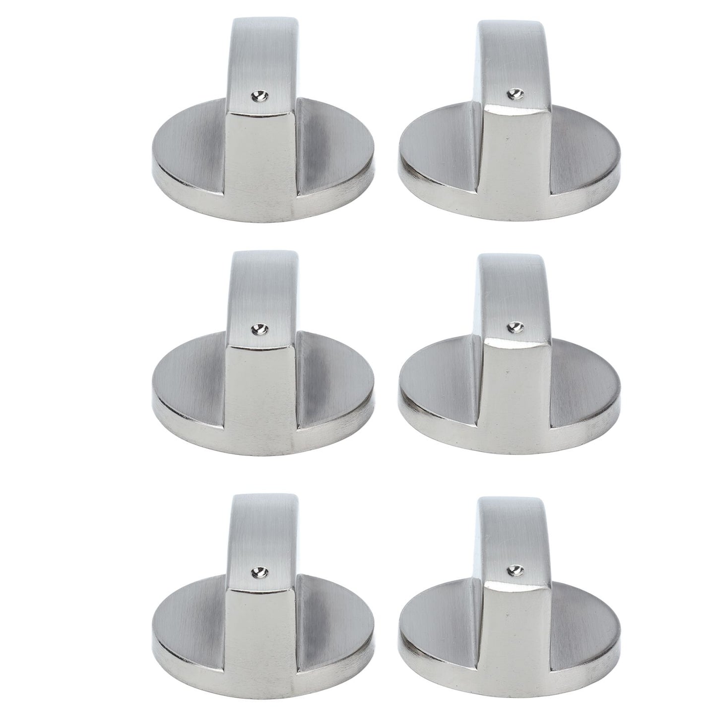 6Pcs 8mm Rotate Knob Zinc Alloy Control Knob Replacement for Kitchen Range Gas Stove Microwave Oven0°