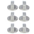 6Pcs 8mm Rotate Knob Zinc Alloy Control Knob Replacement for Kitchen Range Gas Stove Microwave Oven0°