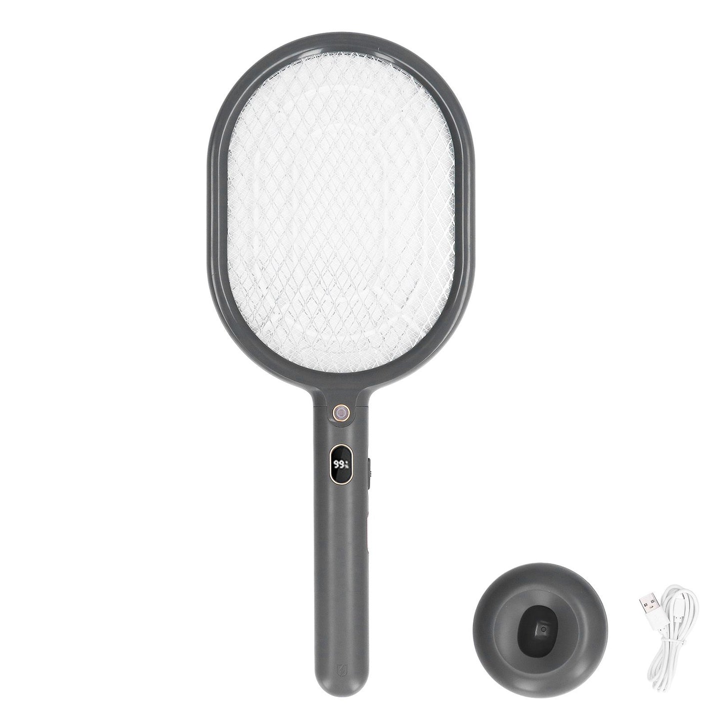 2 in 1 Electric Mosquito Swatter Ultraviolet LED Lights 3 Layer Mesh USB Rechargeable Mosquitoes Racket