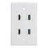 2 HD Multimedia Interface+2 USB3.0 Ports Panel Weld Free Audio Video Wall Outlet Plate Accessory