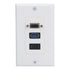 Audio Video Wall Socket 5 Gbps Embedded Installation Multimedia Port Composite Video Panel