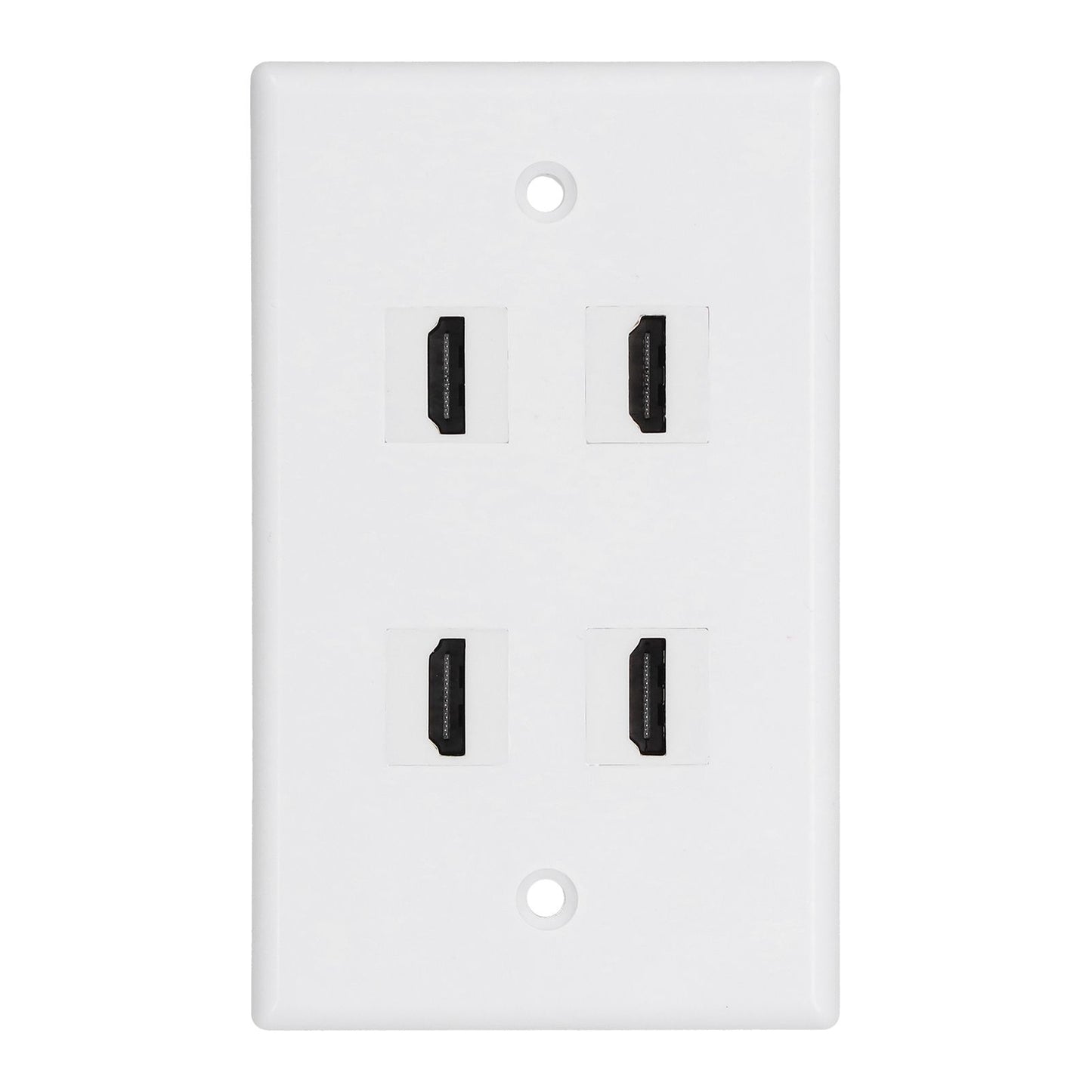 4 HD Multimedia Interface Wall Plate US Standard ABS Outlet Panel for AV Receiver Home Theater System