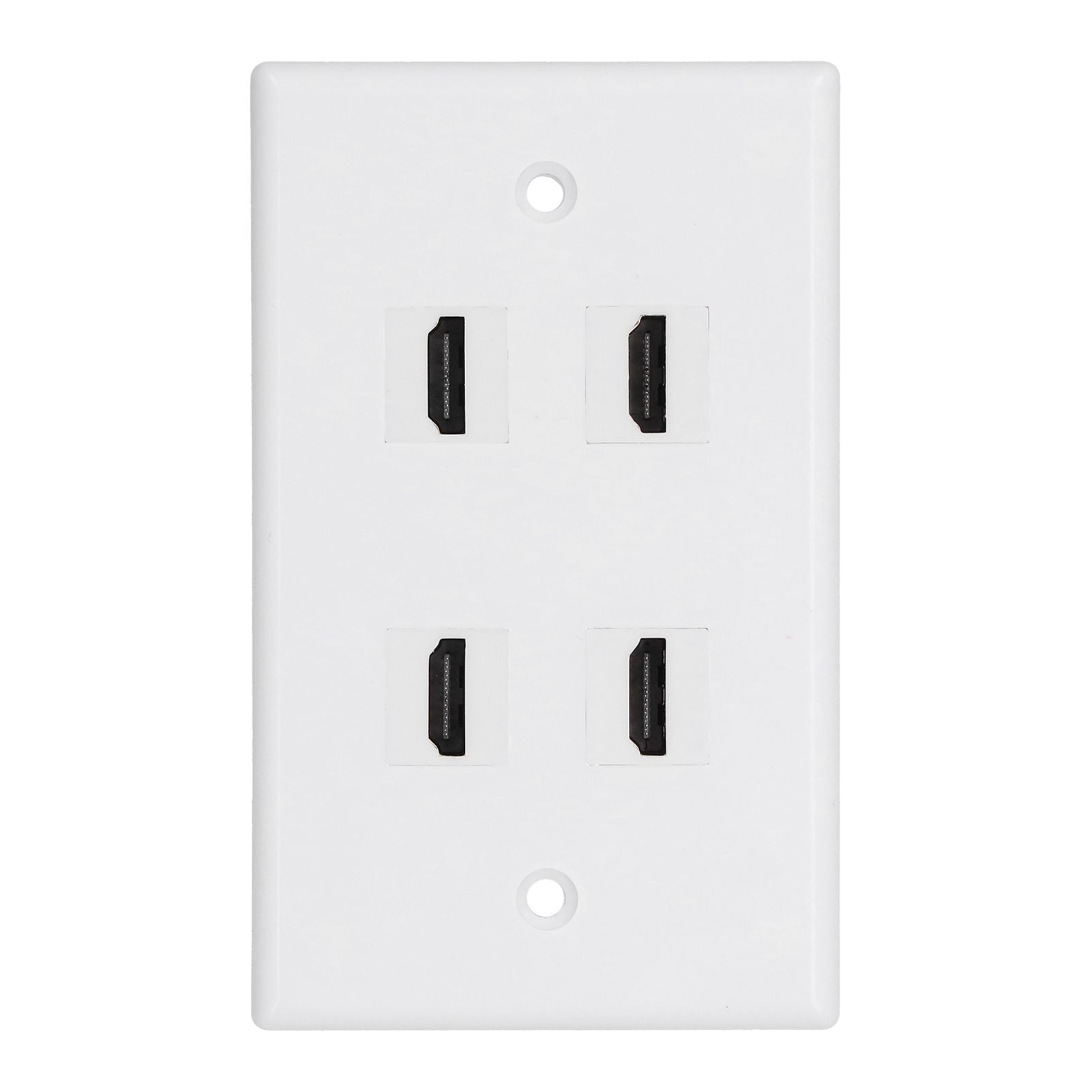 4 HD Multimedia Interface Wall Plate US Standard ABS Outlet Panel for AV Receiver Home Theater System