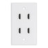 4 HD Multimedia Interface Wall Plate US Standard ABS Outlet Panel for AV Receiver Home Theater System