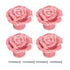 4 Set Rose Shaped Handle Modern Ceramic Cabinet Knob for Home Living Room BedroomPink