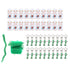 20PCS Keychain Bells Angel Stars Creative Christmas Decoration Gift Santa Claus Pendant Candy Bag Set Green