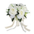 Artificial Wedding Bouquet Silk Flower Simulation Rose Bouquet for Bride Holding FlowersMilky White