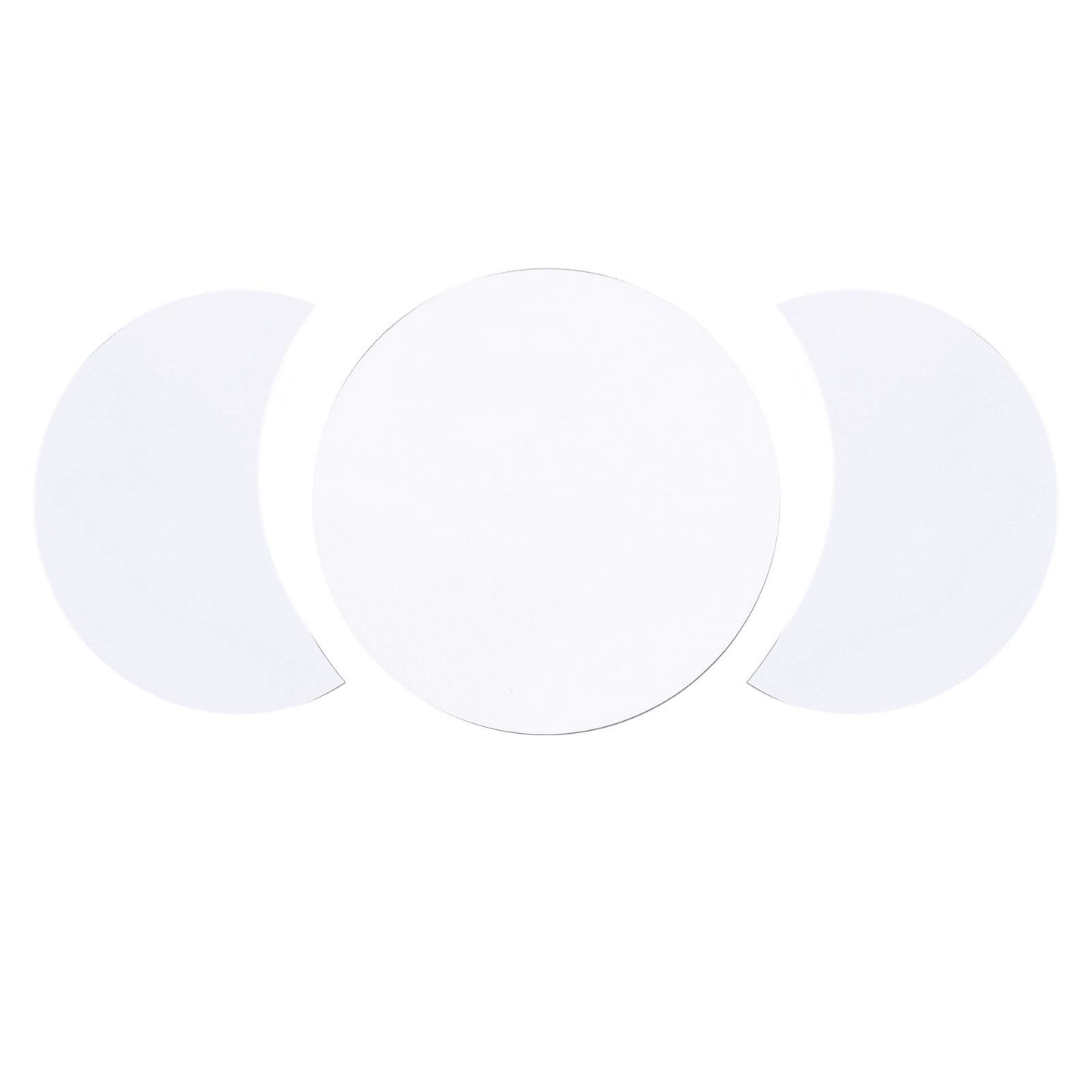 Acrylic Mirror Wall Sticker Sun Half Moon Shape Decorative Background Decal for Home UseSilver
