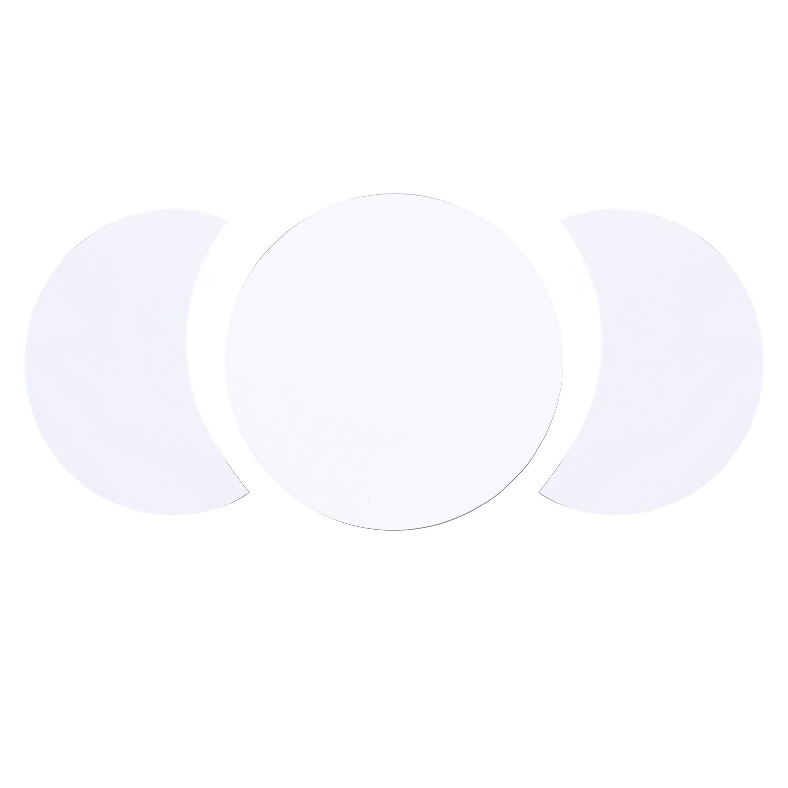 Acrylic Mirror Wall Sticker Sun Half Moon Shape Decorative Background Decal for Home UseSilver