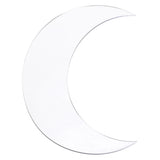 Moon Shape Mirror Wall Sticker Acrylic Decorative Background Decal for Home Office CorridorSilver