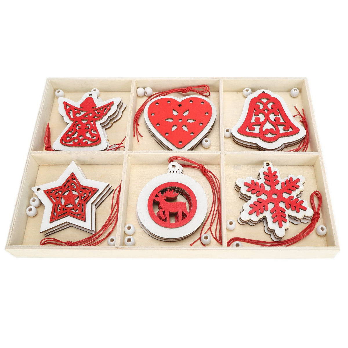 Wooden Hanging Ornaments DIY Christmas Tree Decorative Pendants Decoration AccessoriesJM02034