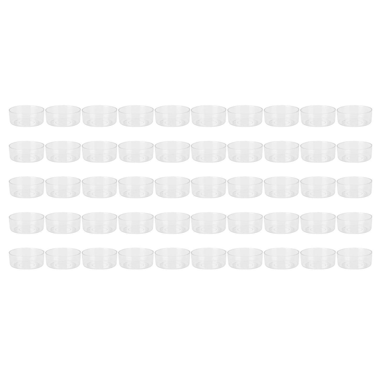 50Pcs DIY Plastic Candle Mold Transparent Heat Resistant Candle Making Container AccessoryRound Shape