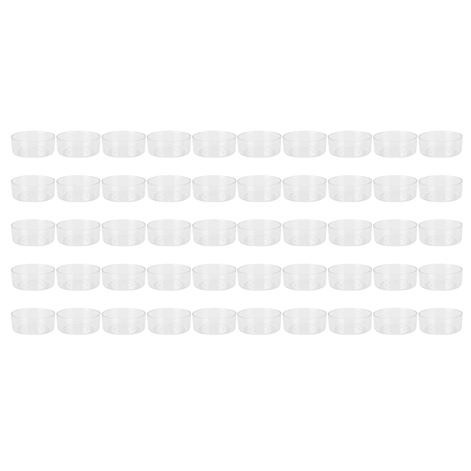 50Pcs DIY Plastic Candle Mold Transparent Heat Resistant Candle Making Container AccessoryRound Shape