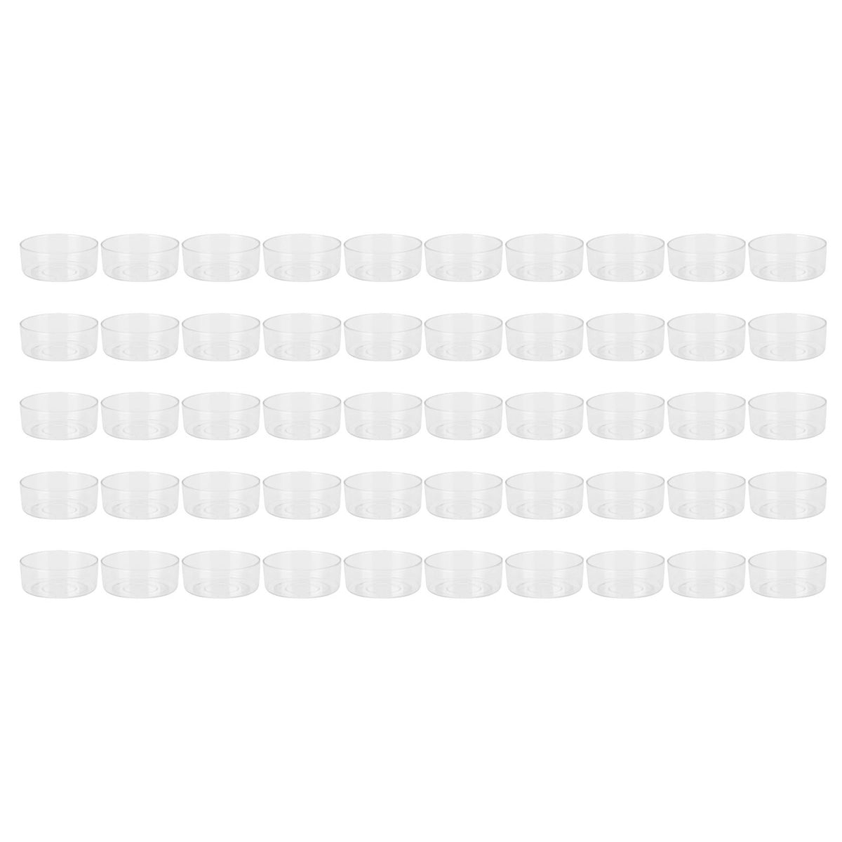 50Pcs DIY Plastic Candle Mold Transparent Heat Resistant Candle Making Container AccessoryRound Shape