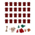 24Pcs Christmas Advent Calendar Drawstring Bags Reusable Hanging Countdown Pouch for Candy Jewelry GiftWine Red