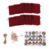 24PCS Drawstring Christmas Bag Lucky Number Gift Bag Christmas Sack Christmas Advent Calendar PouchWine Red