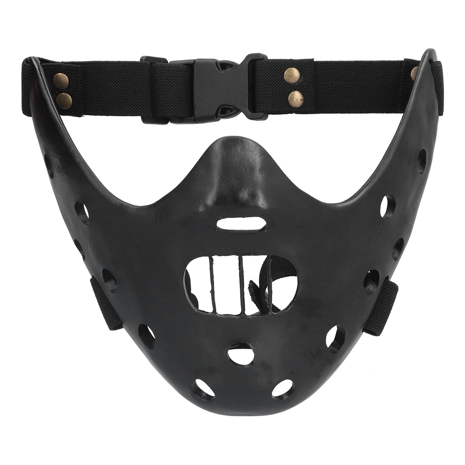 Lamb Mask Black Durable Adjustable Resin Cosplay Mask for Halloween Carnival Parties