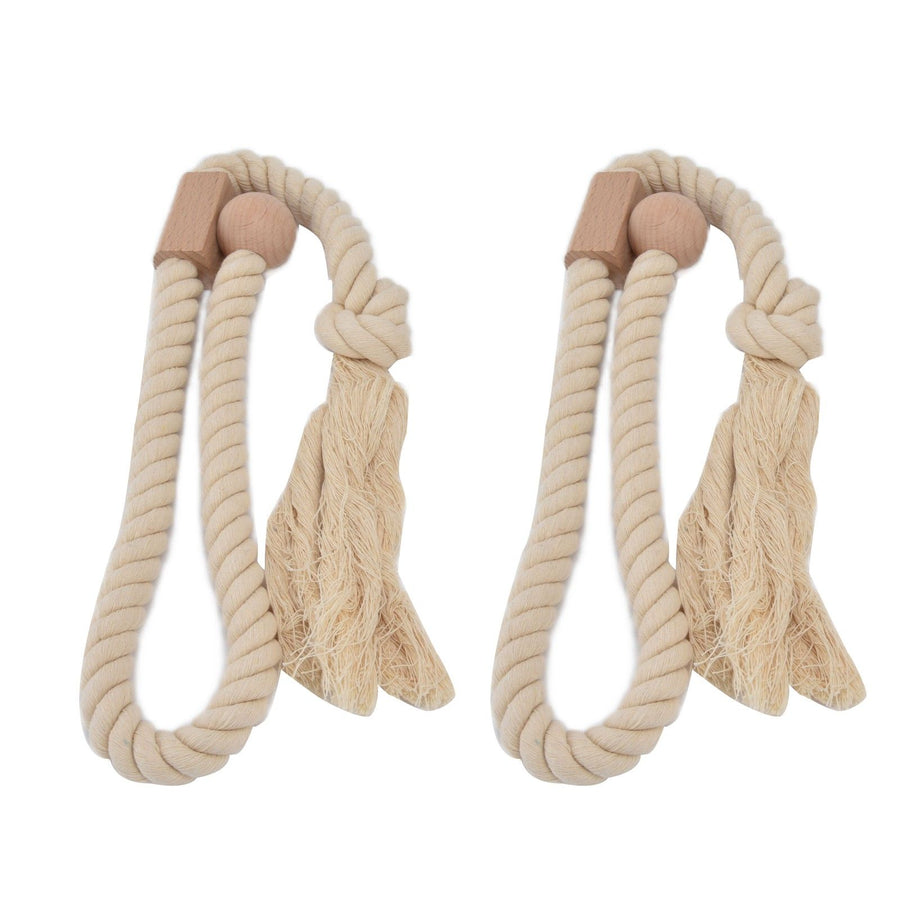 2PCS Curtain Tieback Cotton Curtain Holdback Rope Curtain Magnetic Cord for HouseholdLight Color
