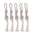 5pcs Necklace Cord Empty Stone Holder Rope Replacement Adjustable Quartz Crystal Pendant Cord for DIY Jewelry MakingLight Pink