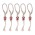 5pcs Necklace Cord Empty Stone Holder Rope Replacement Adjustable Quartz Crystal Pendant Cord for DIY Jewelry MakingRed
