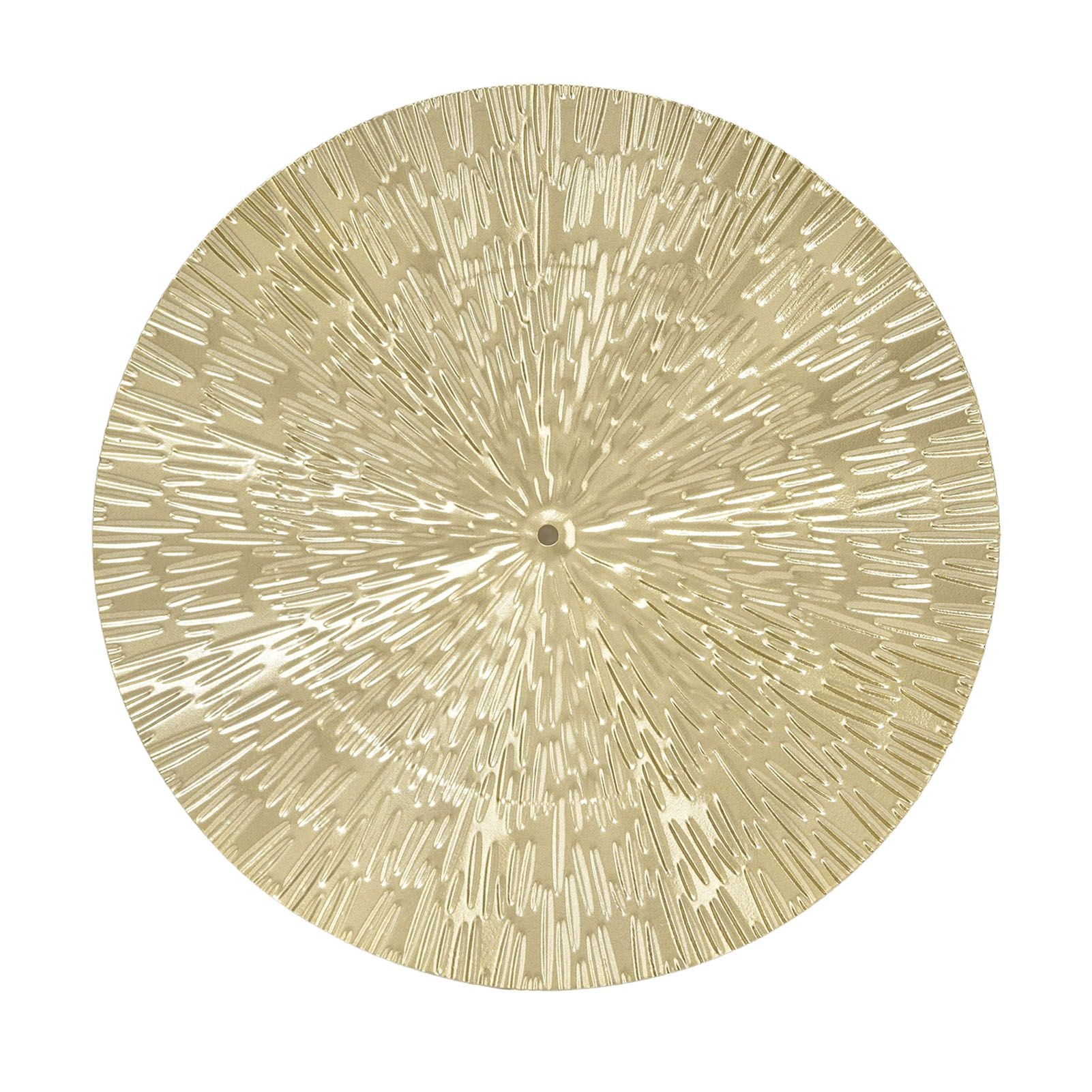 Round Wall Art Decor Elegant Style Iron Material 24.5cm/9.6in Delicate Texture Appearance Golden Irregular Circle