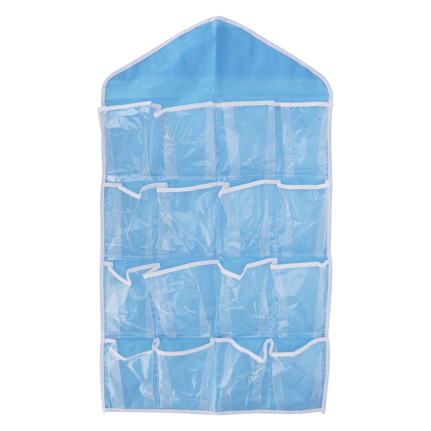 Wall Closet Hanging Organizers Over The Door Storage Bag Polyester Hanging Shelves Pocket for Bedroom Living RoomBlue
