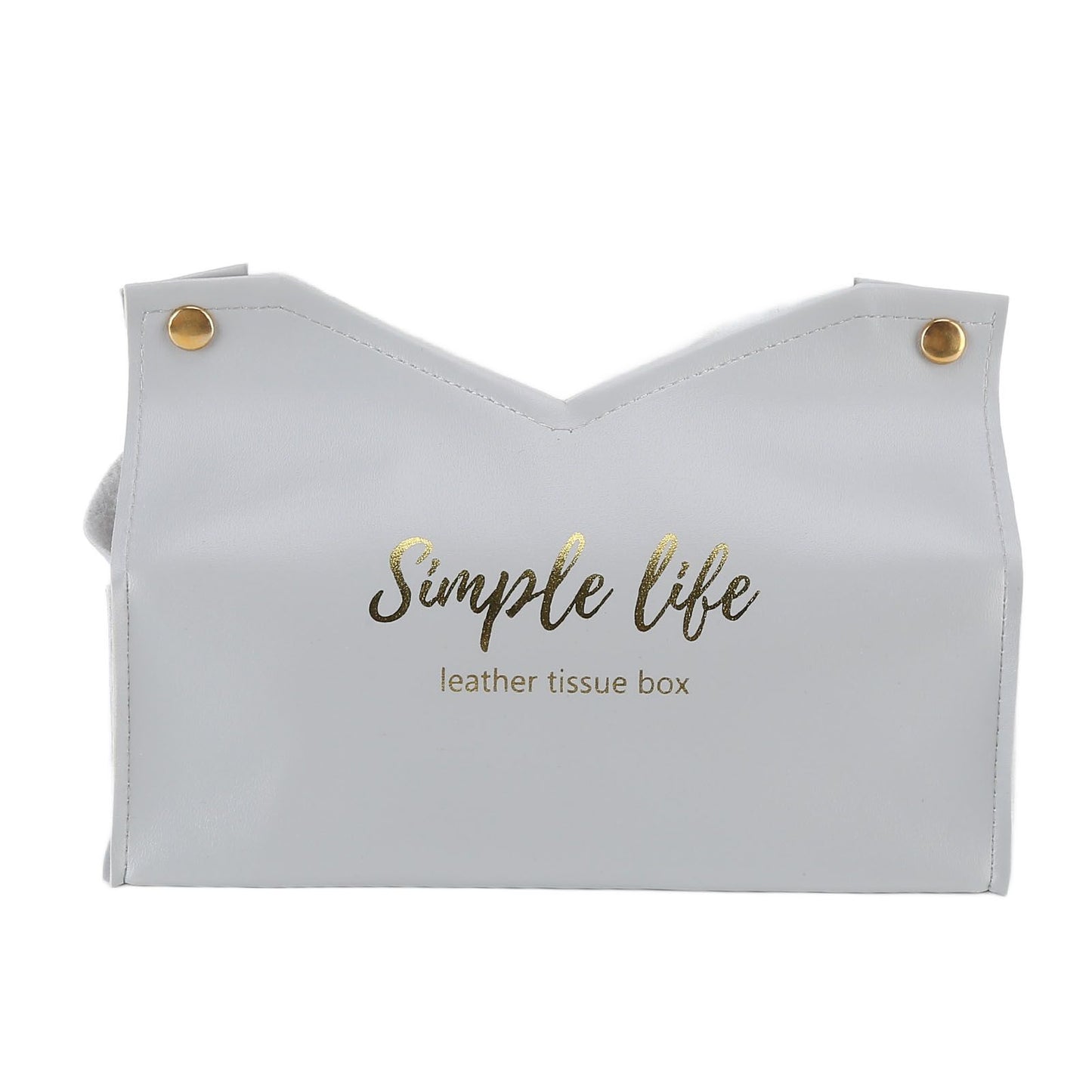 Tissue Bag Artificial Leather Vintage Kitchen Paper Towel Box Container for Office HomeGray
