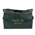 Tissue Bag Artificial Leather Vintage Kitchen Paper Towel Box Container for Office HomeGreen